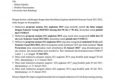 PEMBERITAHUAN AKADEMIK S1-S2-S3